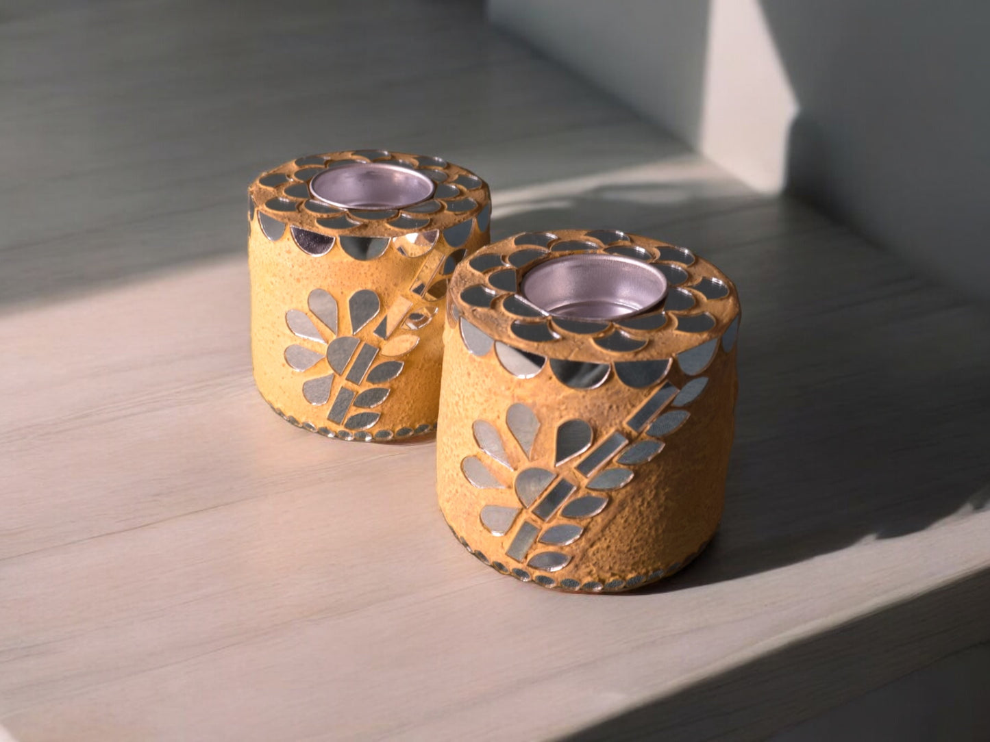 Sia candle holder yellow