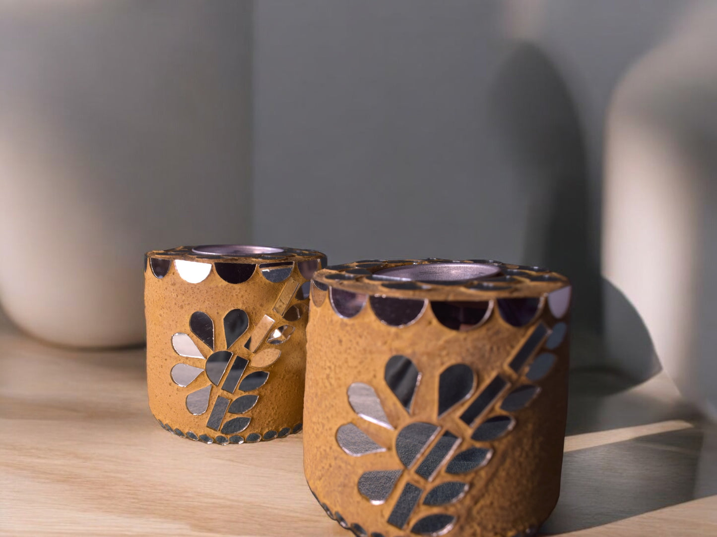 Sia candle holder yellow