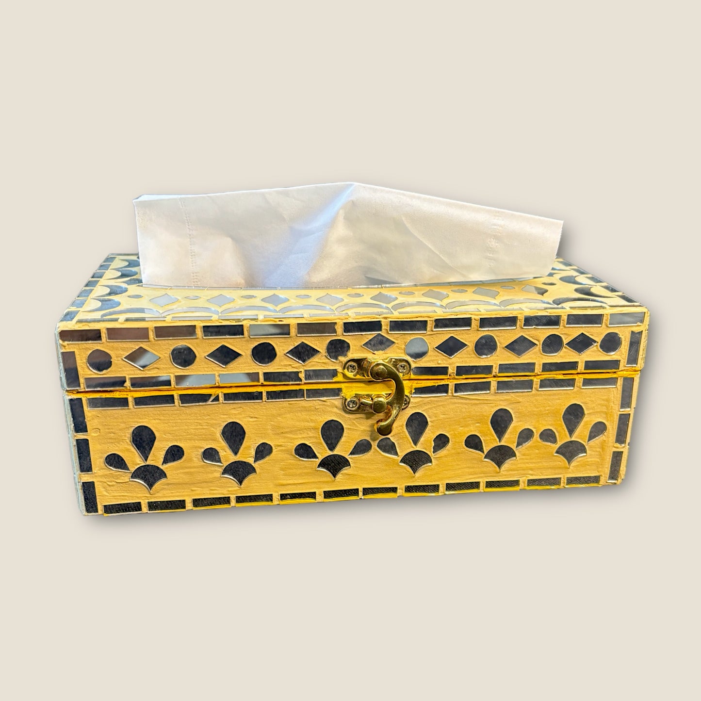 Gold/ mustard tissue paper box