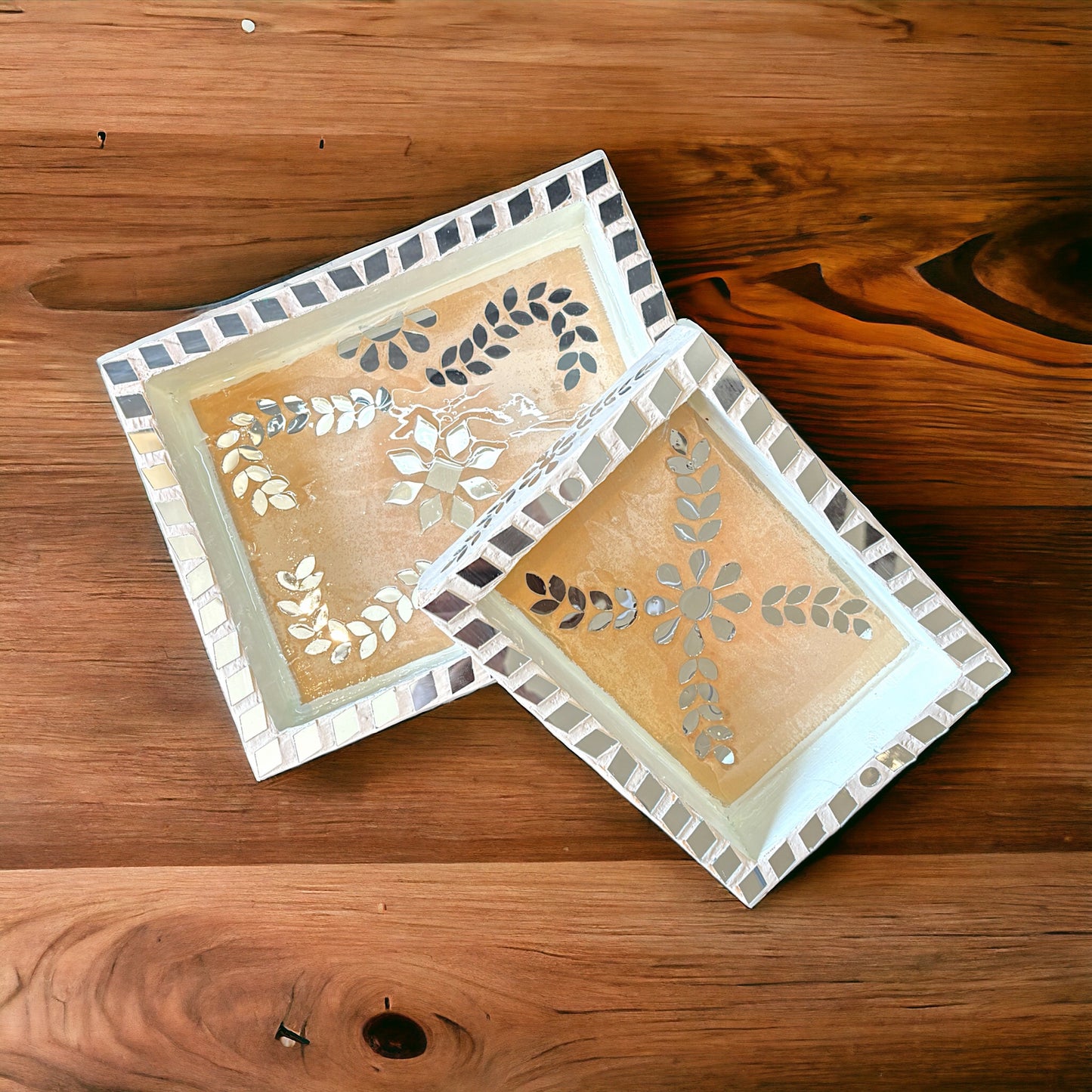 Peach rectangle tray