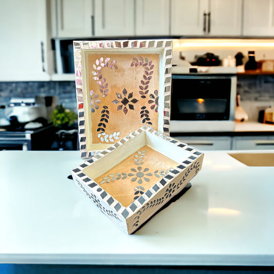 Peach rectangle tray