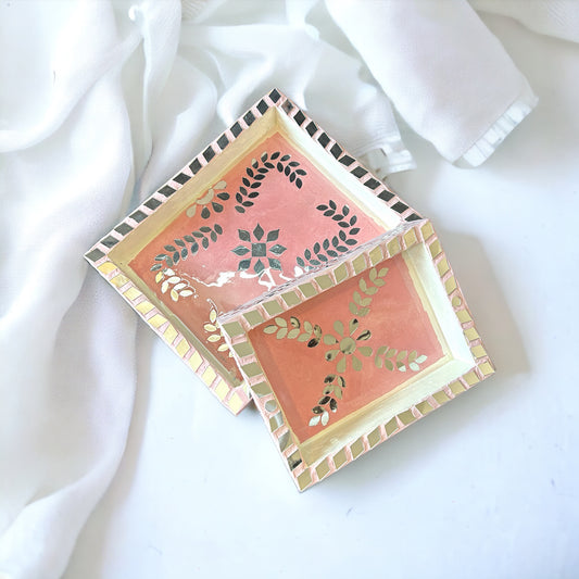 Pink rectangle tray
