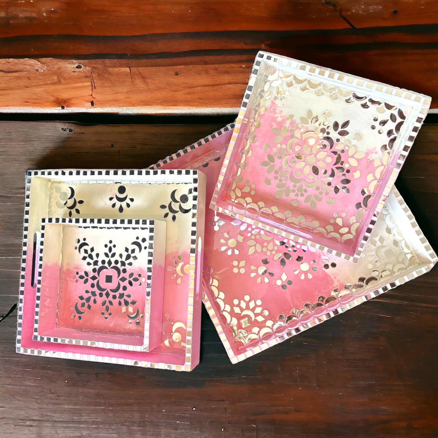 Pink ombre tray