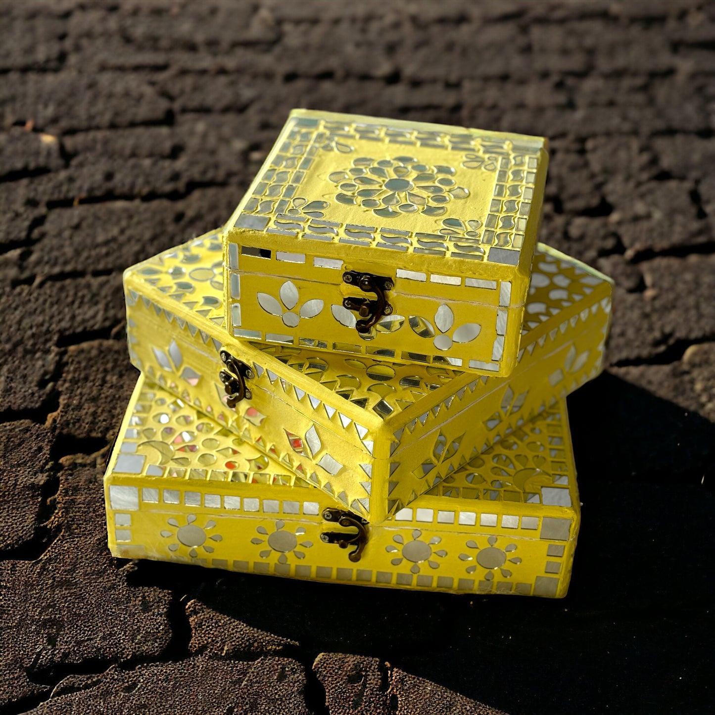 yellow jwellery box