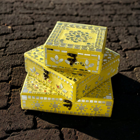 yellow jwellery box