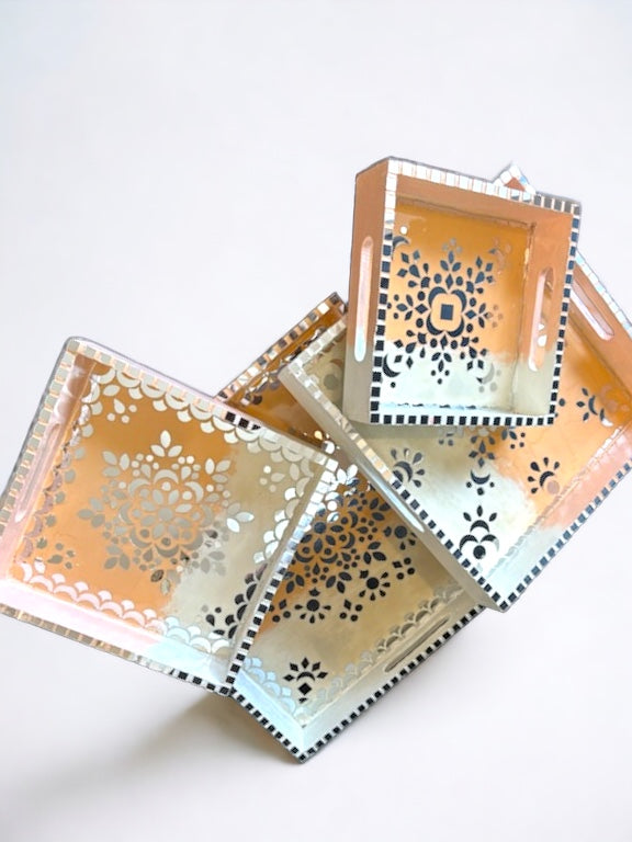 Peach ombre tray