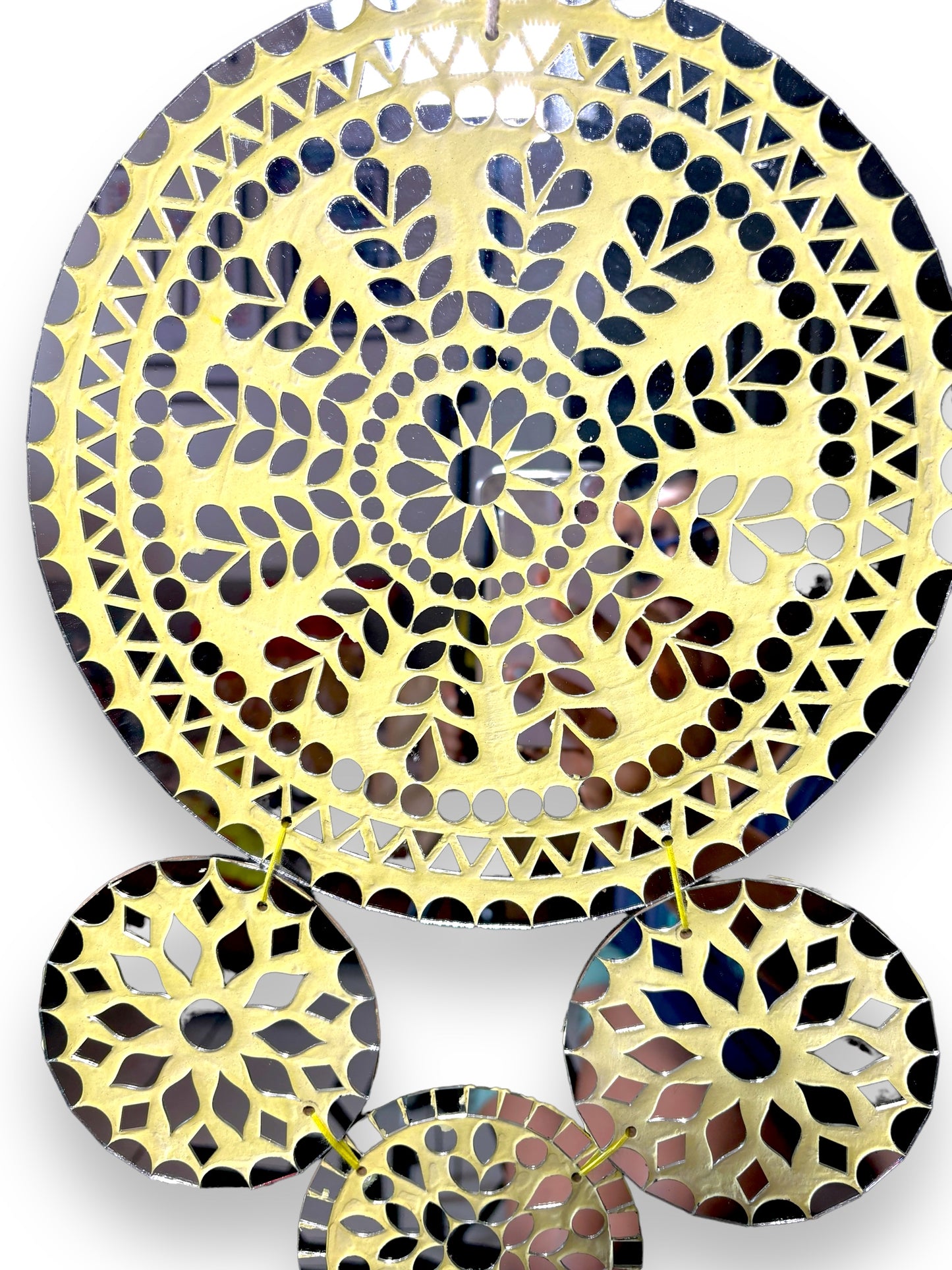 Yellow dreamcatcher wall hanging