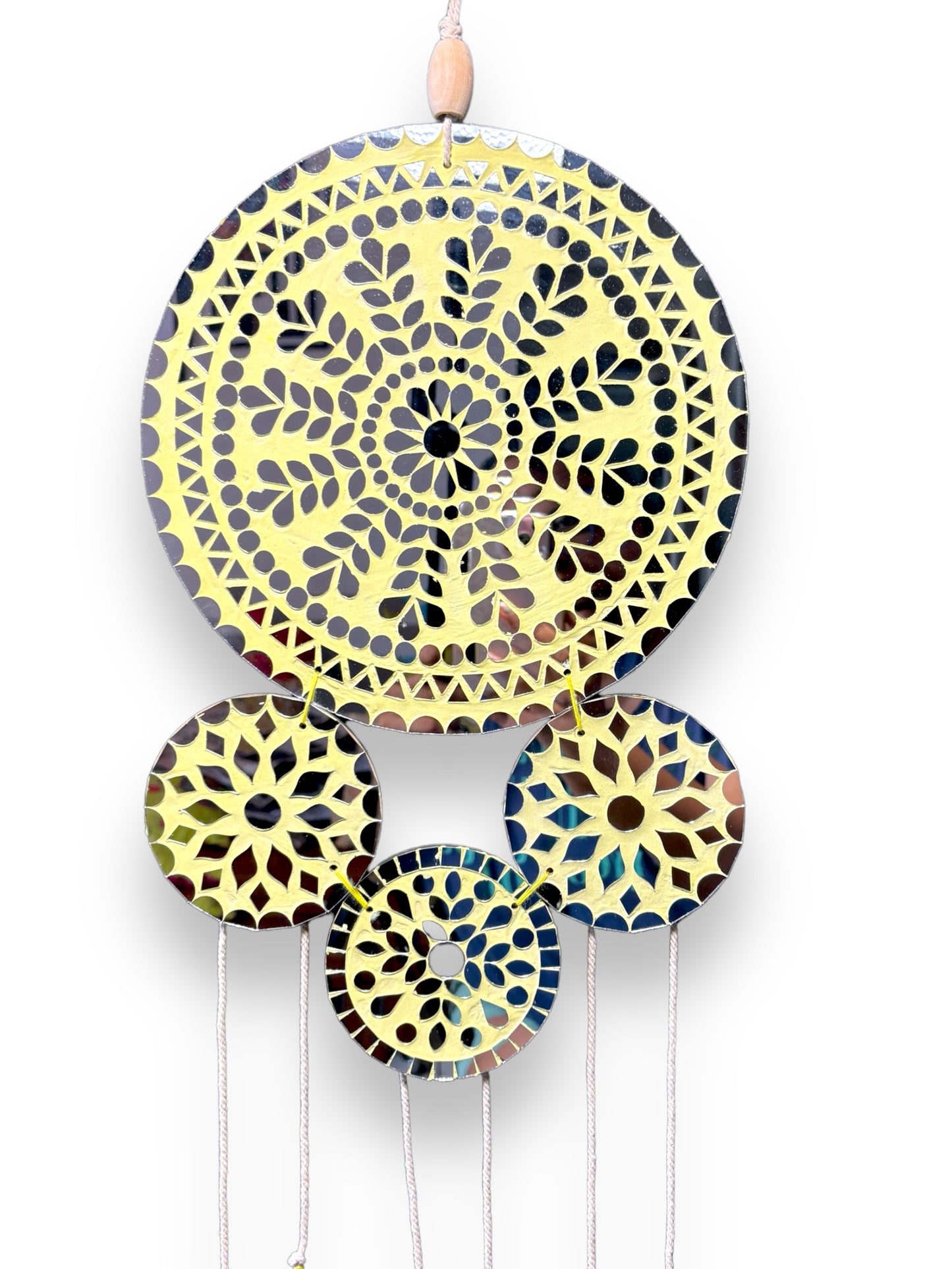 Yellow dreamcatcher wall hanging