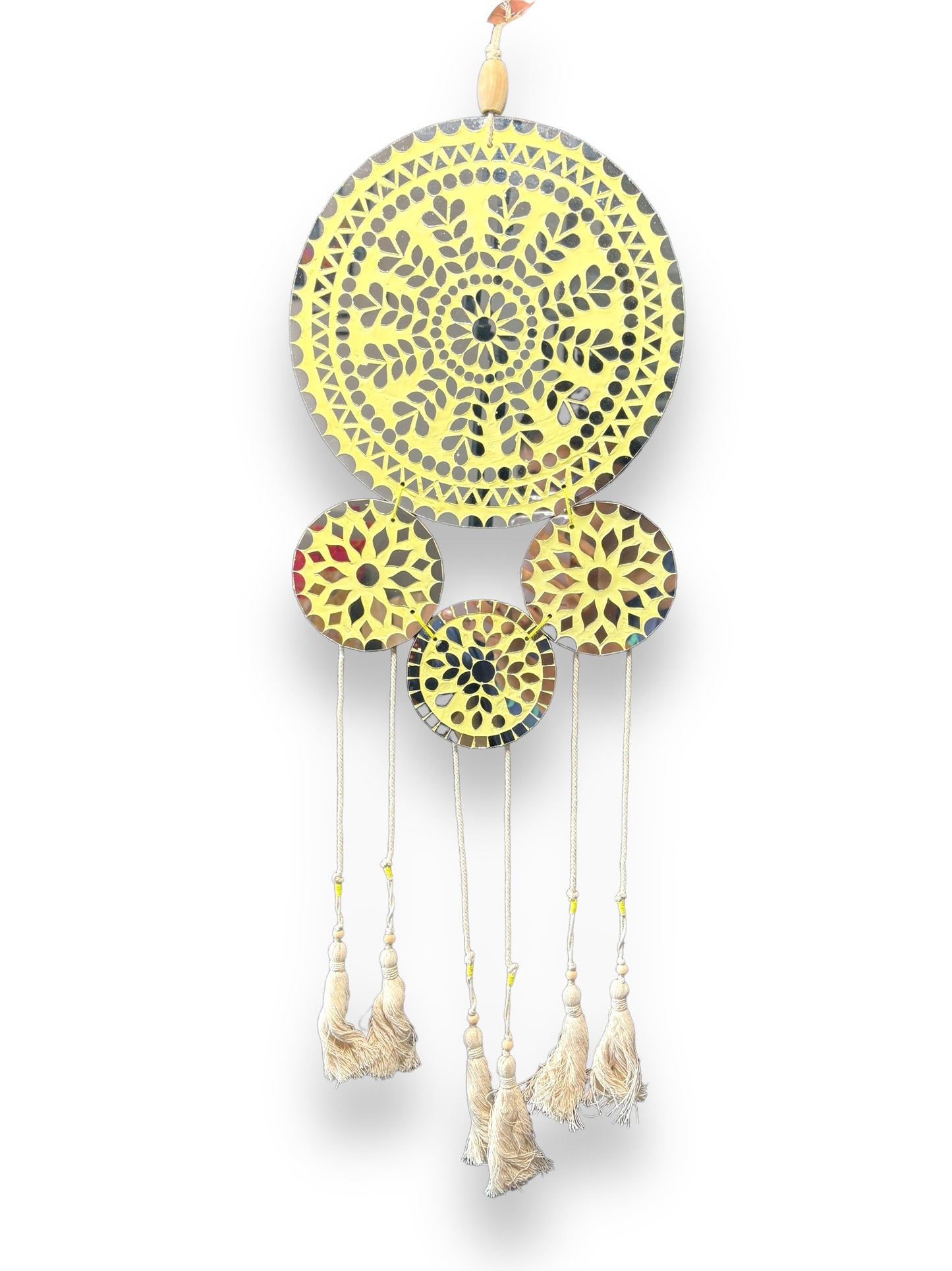 Yellow dreamcatcher wall hanging