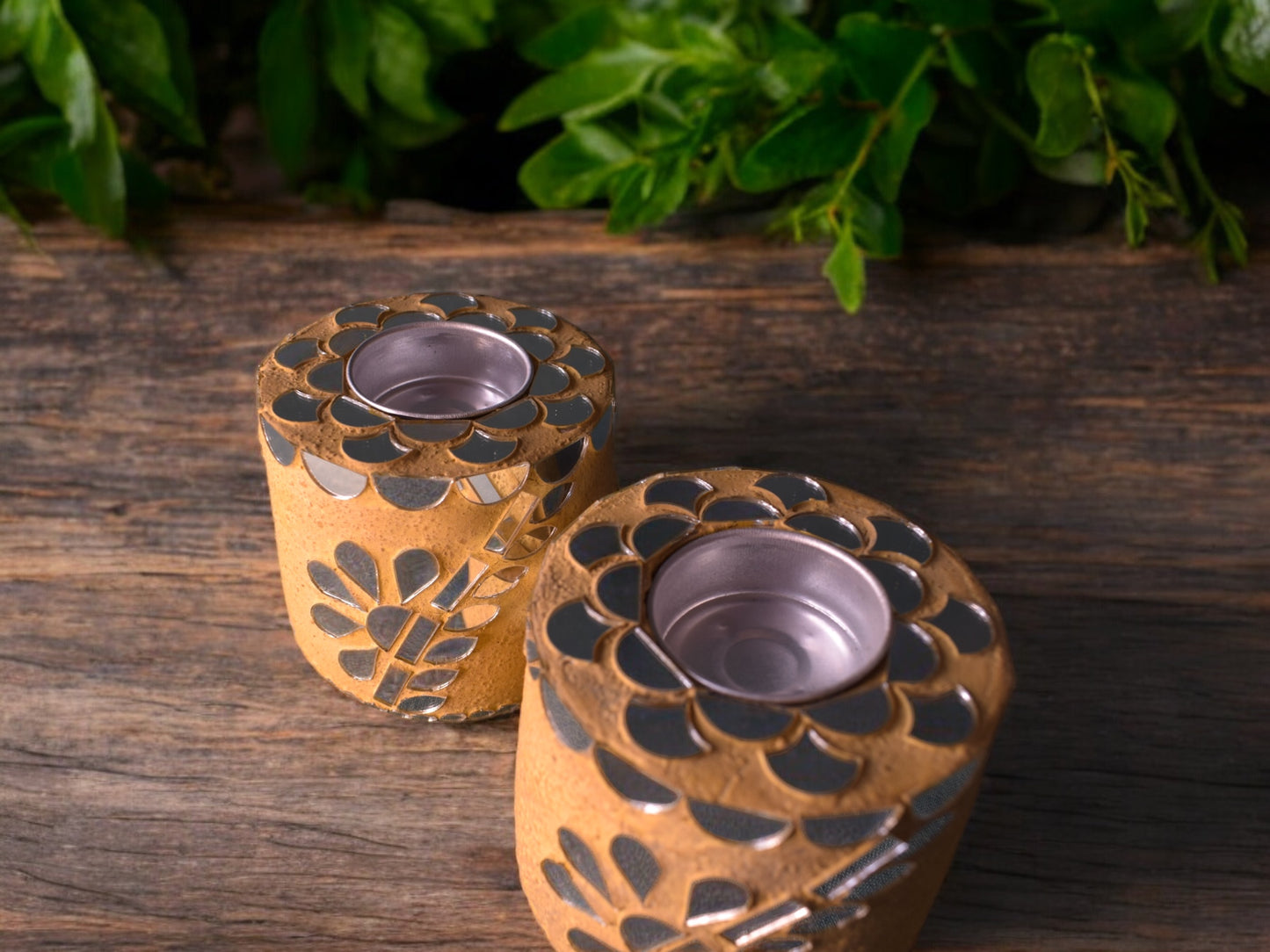 Sia candle holder yellow