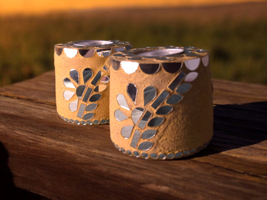 Sia candle holder yellow